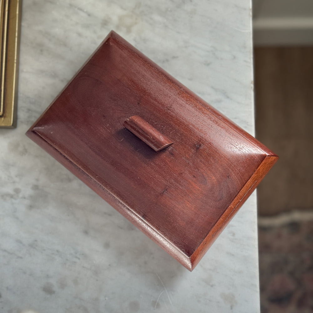 Vintage Wooden Box with Lid
