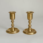 Vintage Small Brass Taper Pair