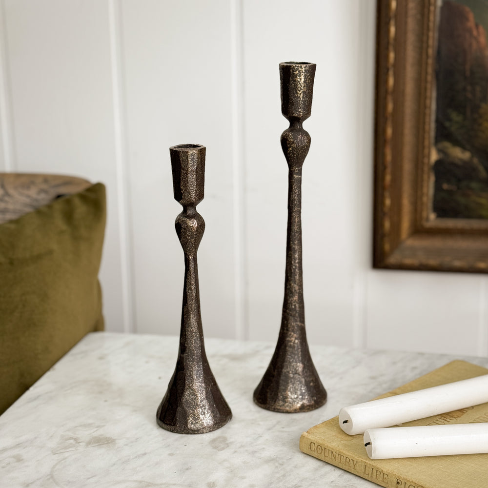 Antiqued Gold Cast Iron Taper