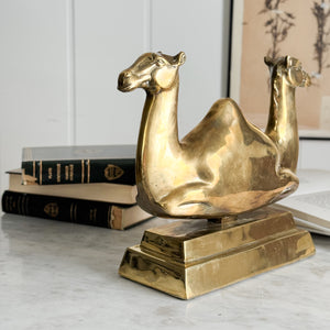 Vintage Brass Camel Door Stop