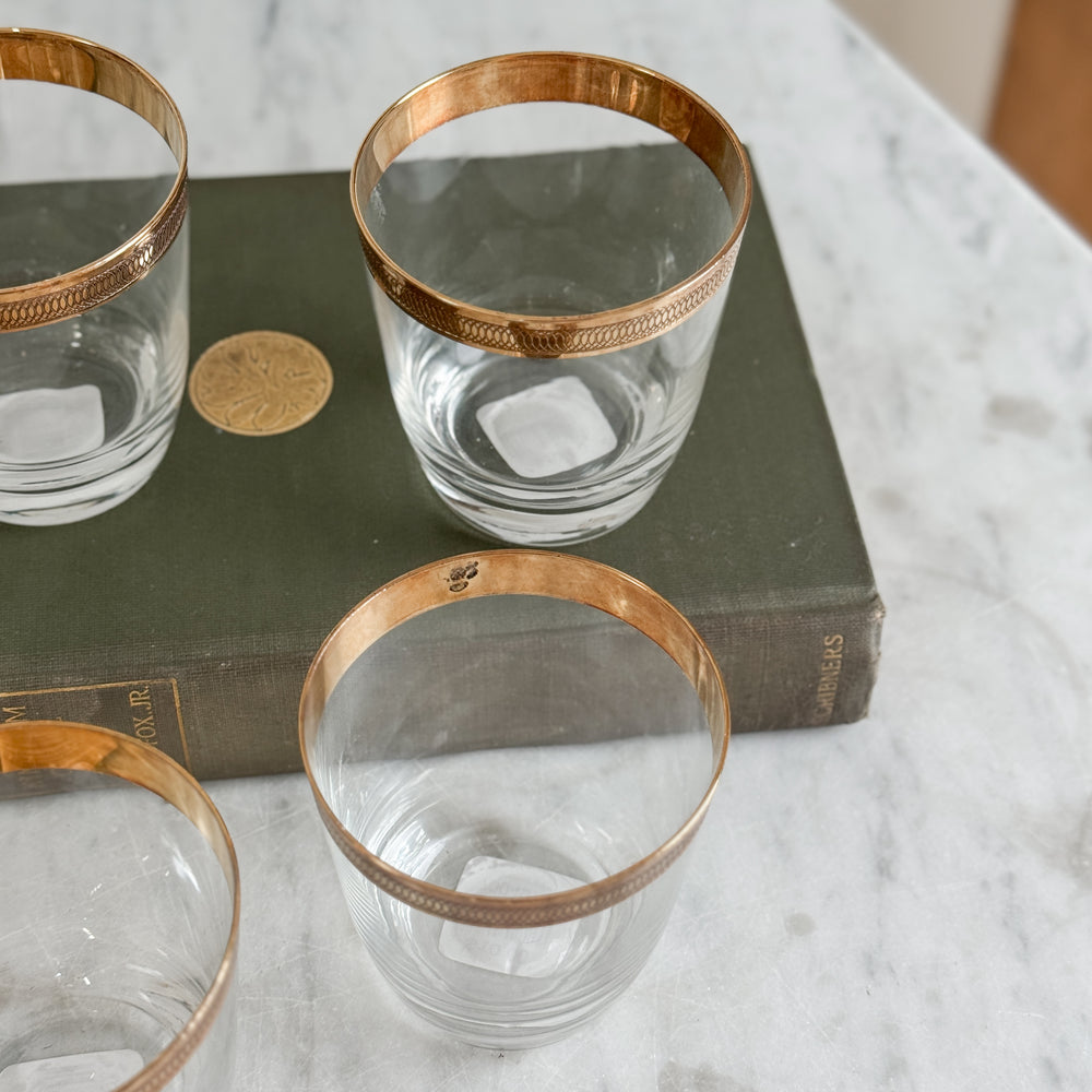 Vintage Gold Rim Votive