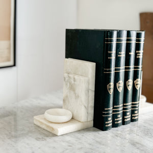 Vintage alabaster book end pair.