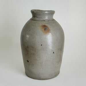 Vintage Tapered Grey Stoneware Crock