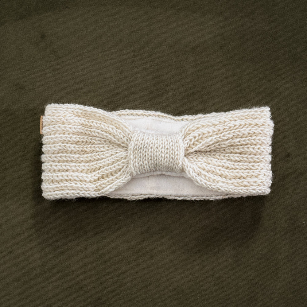 Ivory Knit Headband.