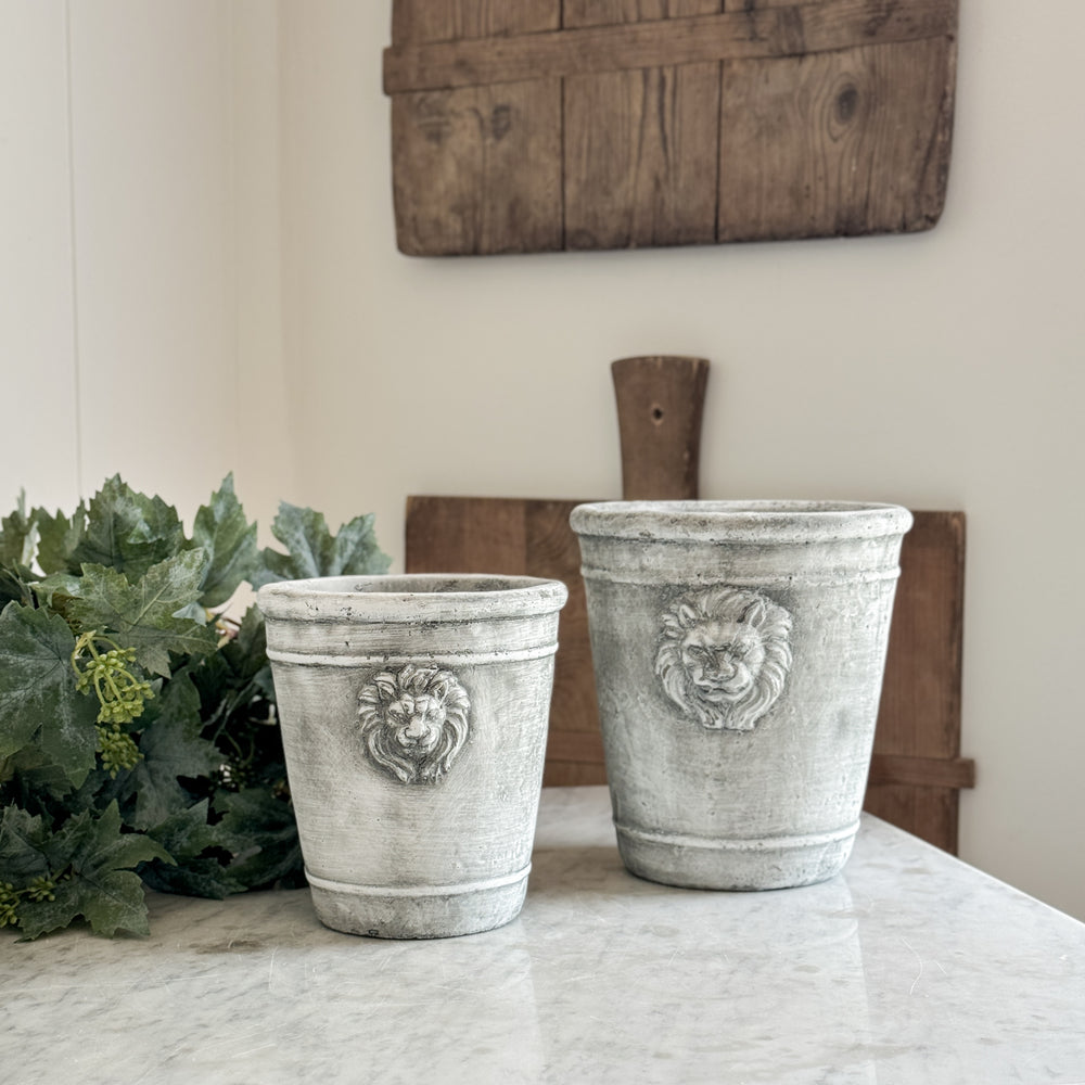 Concrete Lion Planter- two sizes available.