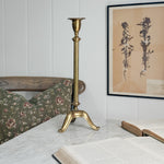 Vintage brass tri foot taper candleholder