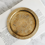 Vintage Etched Brass Tray.