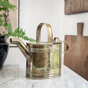 Vintage Brass English Hot Water Can