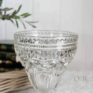 Vintage Glass Pedestal Vase