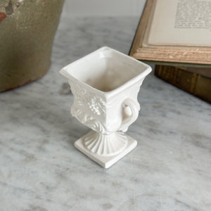 Vintage White Japanese Urn