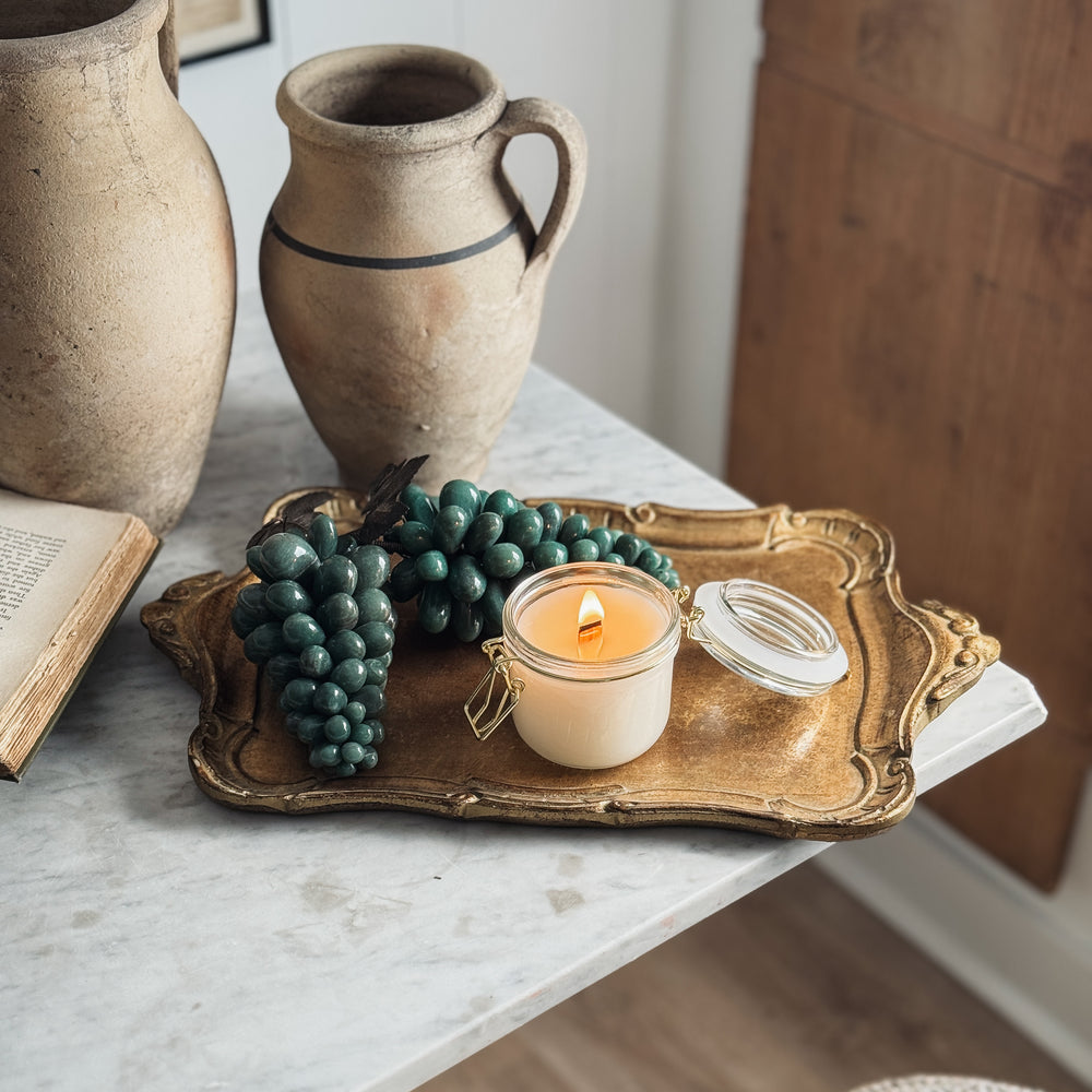 Vintage Green Marble Grapes