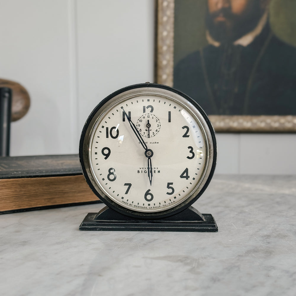 Vintage black Big Ben clock.