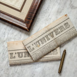 Antique French 1800s Newspapers.