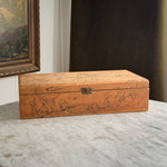 Vintage Wood Floral Storage Box