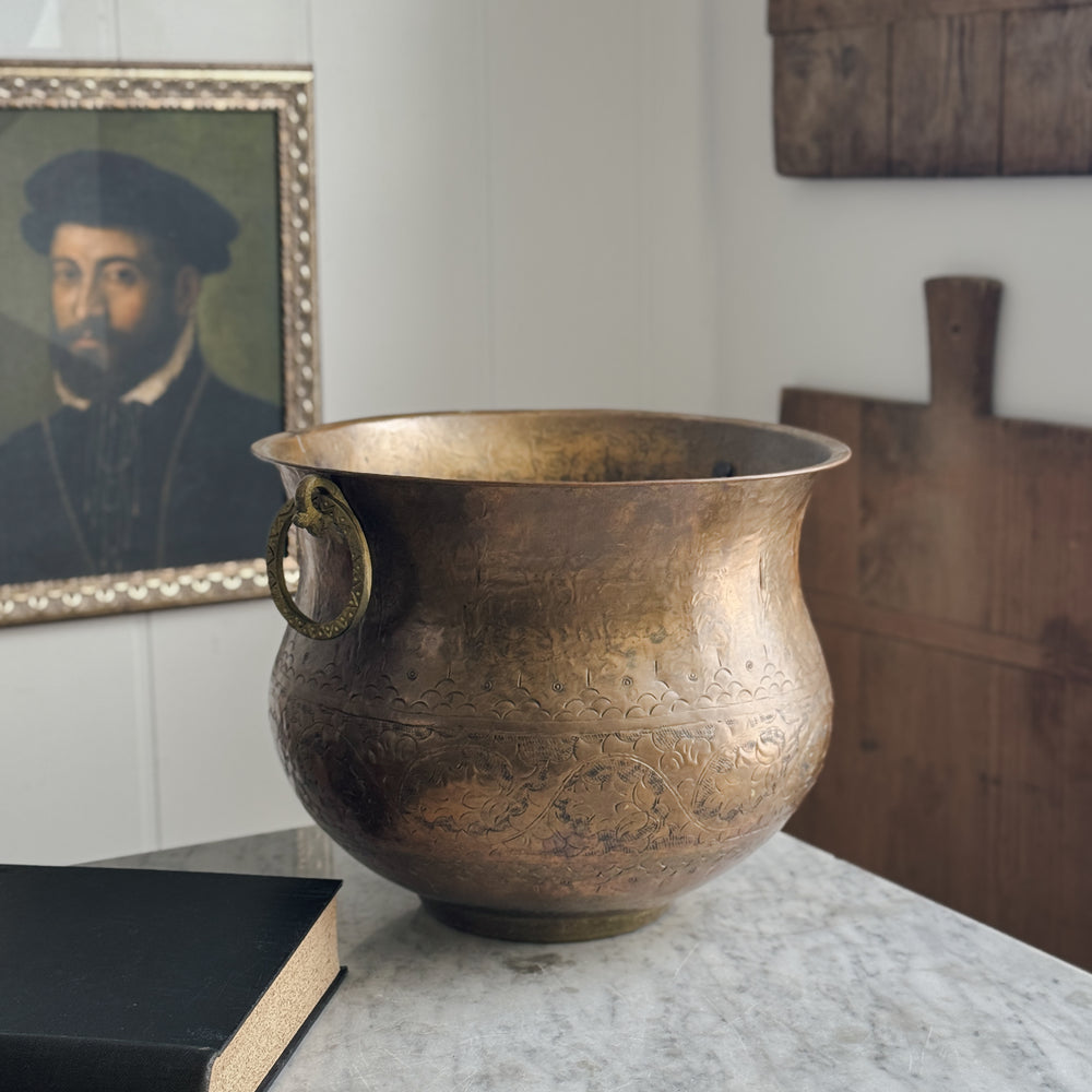 Vintage Forged Pot With Handle.