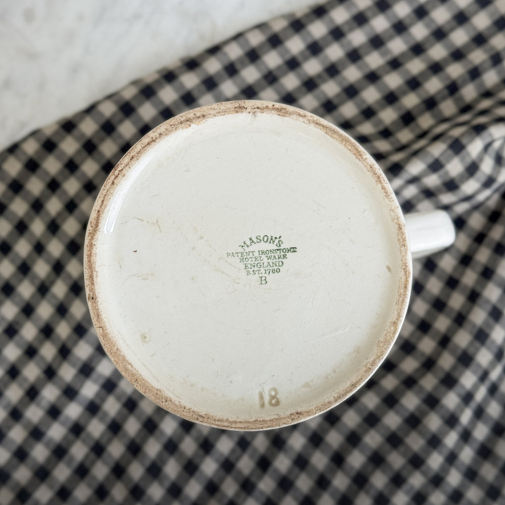 Antique Mason's England Ironstone Pitcher.
