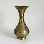 Vintage brass hammered vase