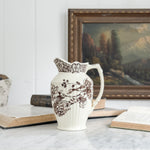 Antique Ironstone Transferware Pitcher