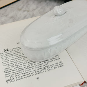 Antique white Ironstone toothbrush holder - Canada