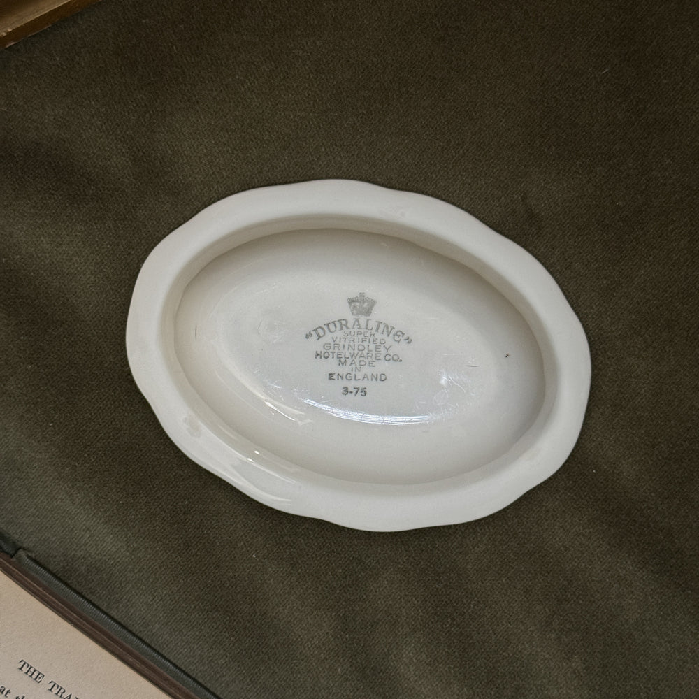 Antique ironstone soap dish- ENGLAND.