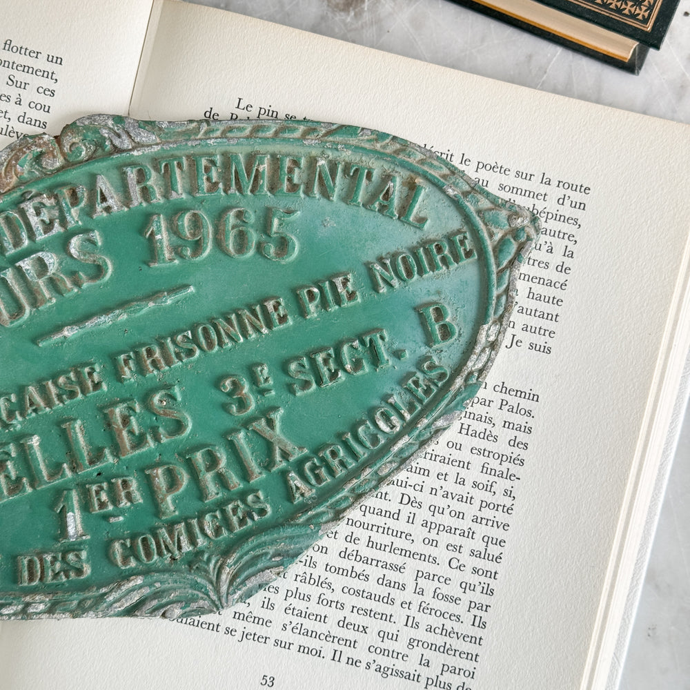 Vintage green cattle award 1965- FRANCE