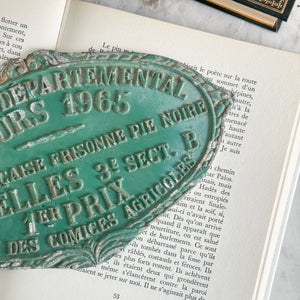 Vintage green cattle award 1965- FRANCE