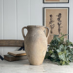 Vintage beige Turkish pot double handle