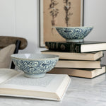 Vintage blue pottery bowl II.