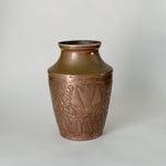 Vintage Copper Embossed Vase.