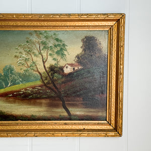 Vintage Landscape Oil Print.