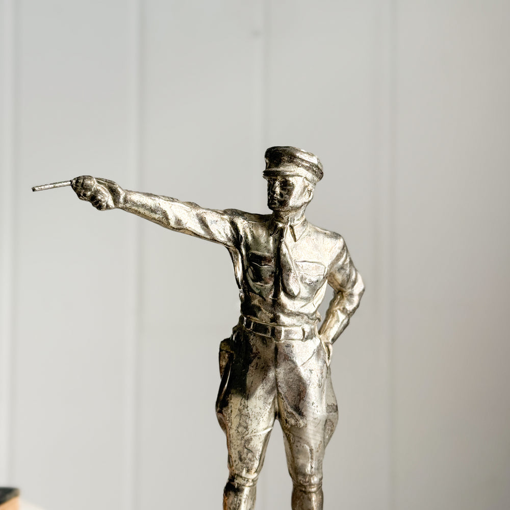 Vintage male guard statue.