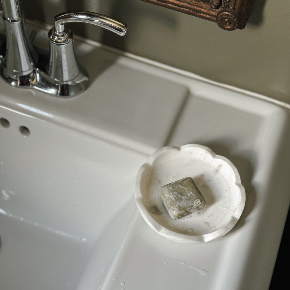 Marble Scalloped Bowl