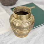 Vintage Brass Detailed Vase