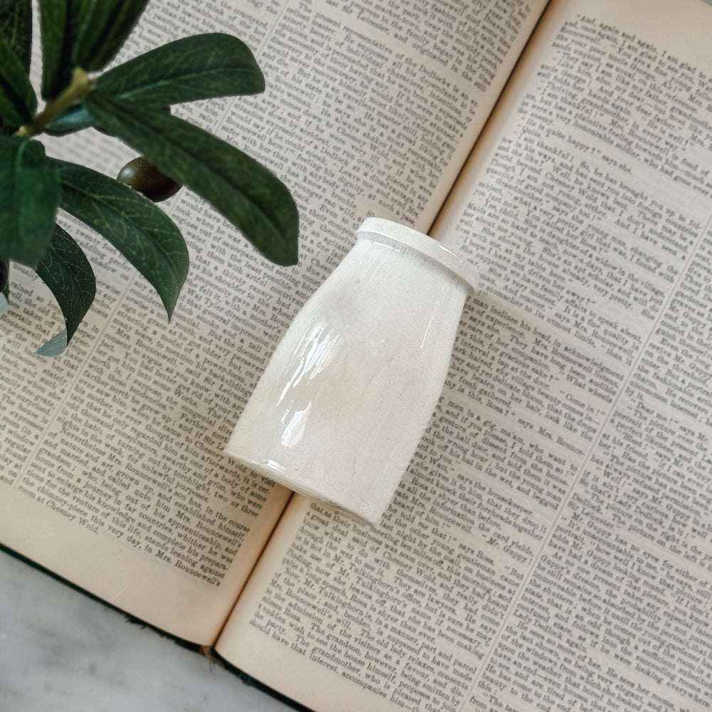 Vintage Stoneware Creme Fresh Crock