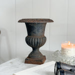 Vintage cast iron flower urn