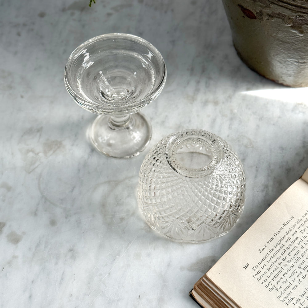 Vintage glass tealight fairy lamp.