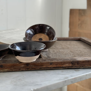 Vintage pottery rice bowls