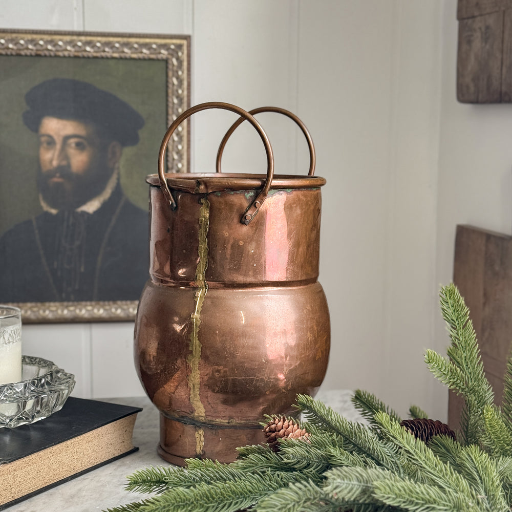Vintage Copper Handled Pot.