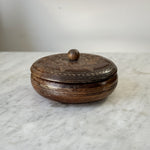 Vintage wood lidded bowl.