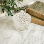 Vintage Cut Glass Candy Dish with Lid