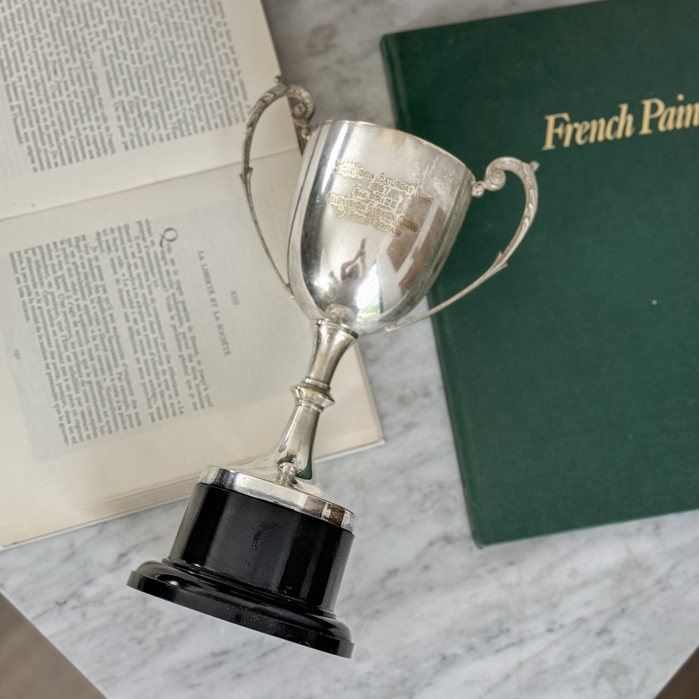 Vintage 1957 Great Britain fashion silverplated trophy