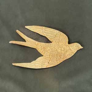 Hammered Gold Swallow