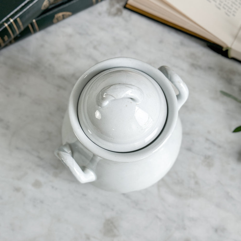Antique Ironstone Sugar Bowl
