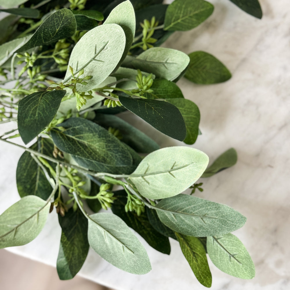 Faux Seeded Eucalyptus.