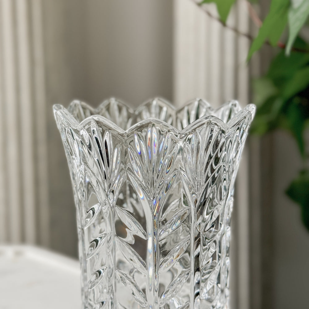 Vintage cut glass vase.