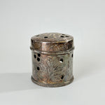 Vintage silverplate incense box.