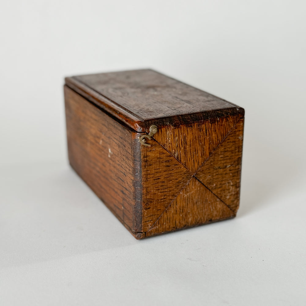 Vintage Wood Sewing Implements Box.