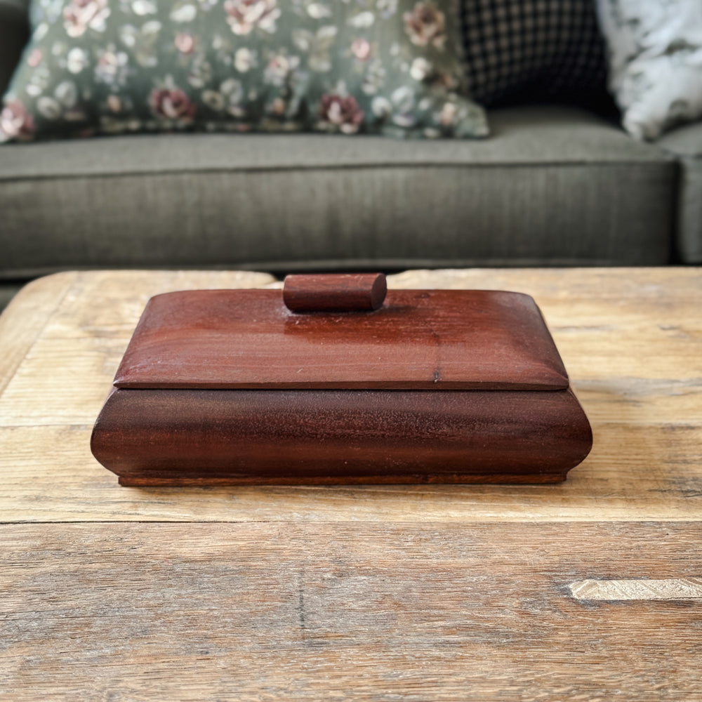 Vintage Wooden Box with Lid