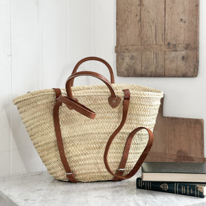 French Style Backpack with Leather Strap.