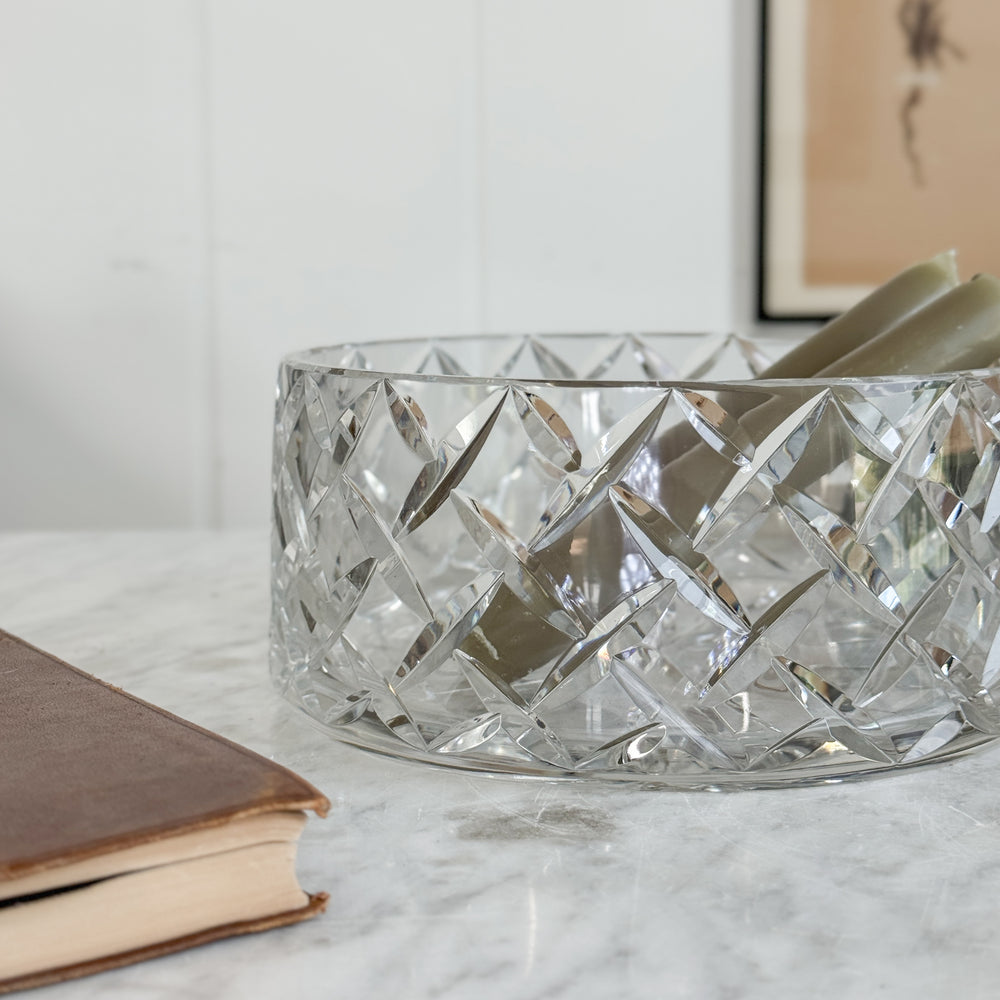 Vintage Low Crystal Cut Bowl